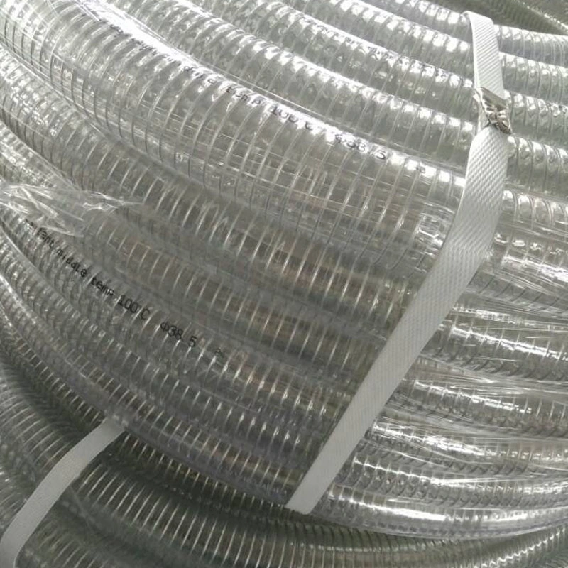 Industrial PVC Steel Wire Reinforced Vacuum Water Hose Tubing with Fittings Accessories