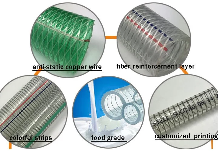 PVC Steel Wire Reinforced Hose Tubing with Fittings Accessories